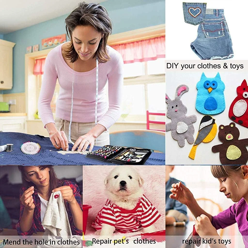 جعبه خیاطی HASTHIP® شامل 183 لوازم خیاطی با 38 نخ XL، سوزن، قیچی، انگشتانه، متر مناسب برای خانه، مسافرت، DIY، بزرگسالان، کودکان، مبتدیان و مواقع اضطراری جعبه خیاطی HASTHIP® شامل 183 لوازم خیاطی با 38 نخ XL، سوزن، قیچی، انگشتانه، متر مناسب برای خانه، مسافرت، DIY، بزرگسالان، کودکان، مبتدیان و مواقع اضطراری