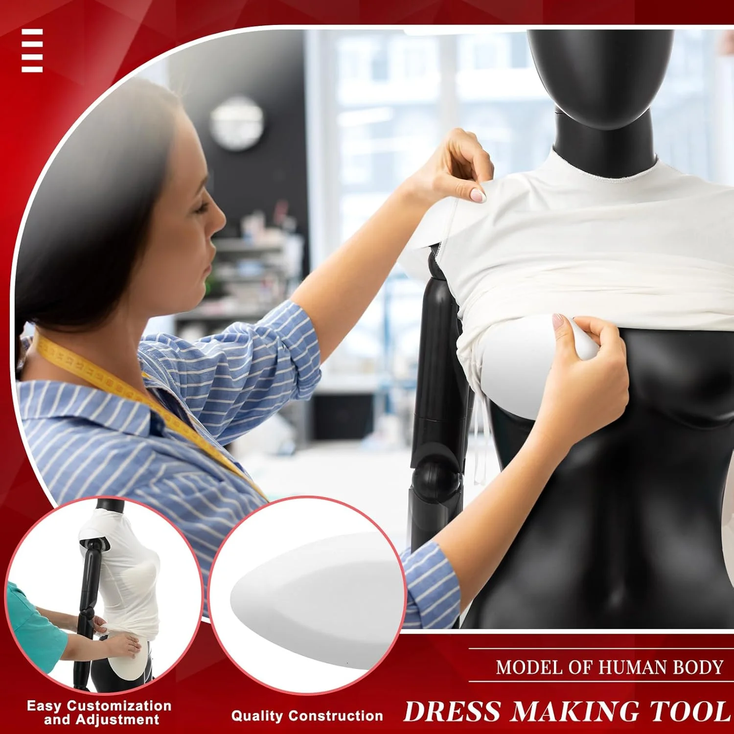 پد فرم لباس زنانه حرفه ای مدولار 13 تکه Jecery، سیستم پد بدنه فرم لباس برای زنان، مجموعه بدنه قابل تنظیم با متر نواری برای خیاطی و ساخت لباس پد فرم لباس زنانه حرفه ای مدولار 13 تکه Jecery، سیستم پد بدنه فرم لباس برای زنان، مجموعه بدنه قابل تنظیم با متر نواری برای خیاطی و ساخت لباس