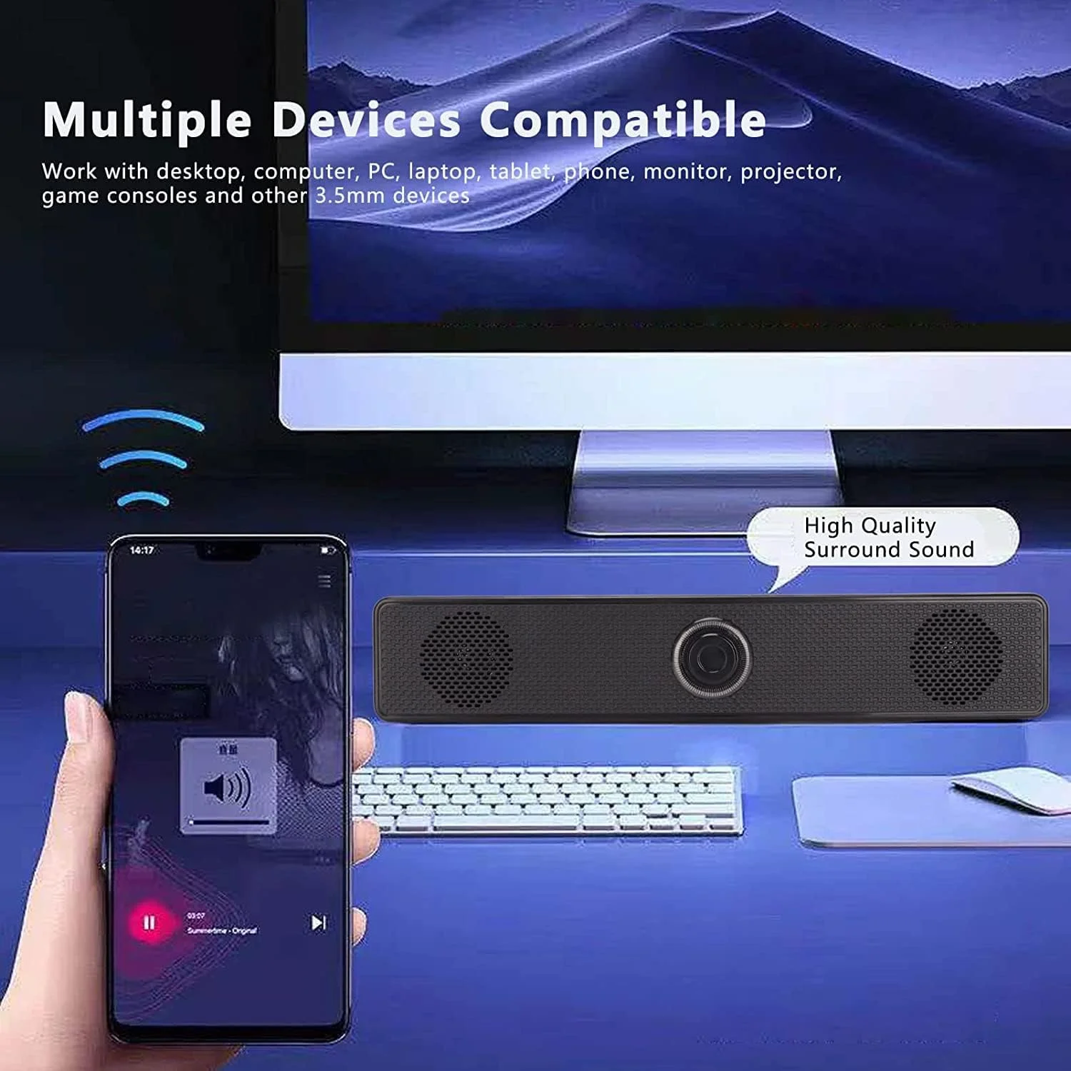 اسپیکر کامپیوتر، اسپیکرهای رومیزی USB با سیم با ورودی 3.5 میلی متری برای لپ تاپ و تبلت اسپیکر کامپیوتر، اسپیکرهای رومیزی USB با سیم با ورودی 3.5 میلی متری برای لپ تاپ و تبلت