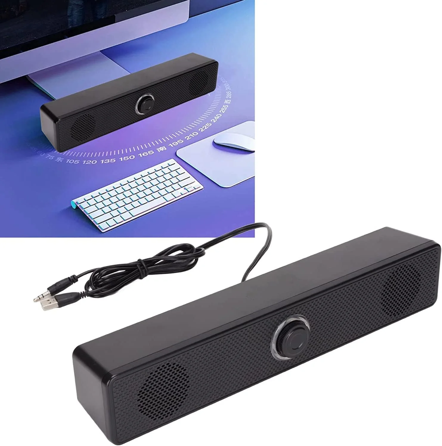 اسپیکر کامپیوتر، اسپیکرهای رومیزی USB با سیم با ورودی 3.5 میلی متری برای لپ تاپ و تبلت اسپیکر کامپیوتر، اسپیکرهای رومیزی USB با سیم با ورودی 3.5 میلی متری برای لپ تاپ و تبلت