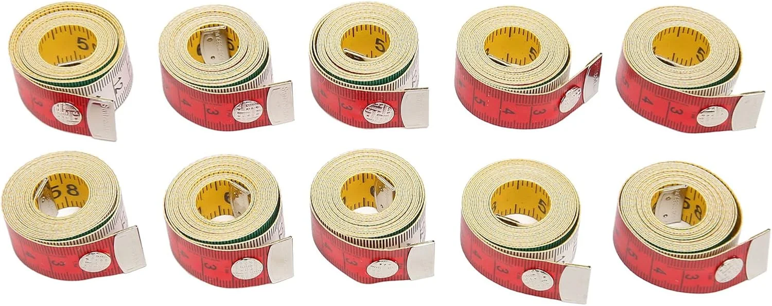 بسته 10 عددی متر خیاطی نرم، 150 سانتی متر/60 اینچ با مقیاس دو طرفه، نوار اندازه گیری انعطاف پذیر برای کاهش وزن، اندازه گیری بدن، خیاطی، صنایع دستی، نوار اندازه گیری دور کمر بسته 10 عددی متر خیاطی نرم، 150 سانتی متر/60 اینچ با مقیاس دو طرفه، نوار اندازه گیری انعطاف پذیر برای کاهش وزن، اندازه گیری بدن، خیاطی، صنایع دستی، نوار اندازه گیری دور کمر