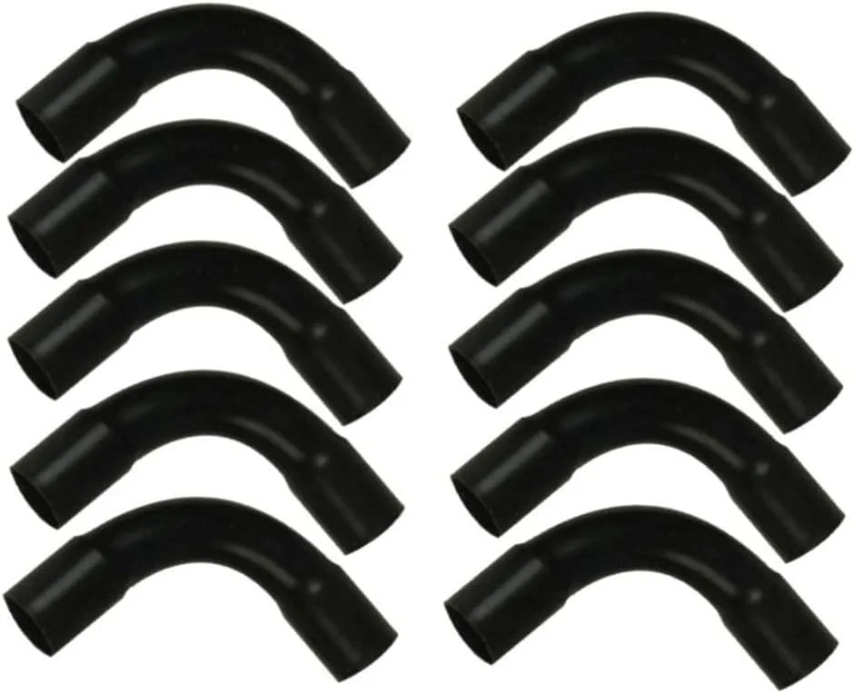 لوله و اتصالات پی وی سی برق برای سیم کشی و کابل کشی داخلی و خارجی، بسته 10 عددی 20 میلی متری، خم