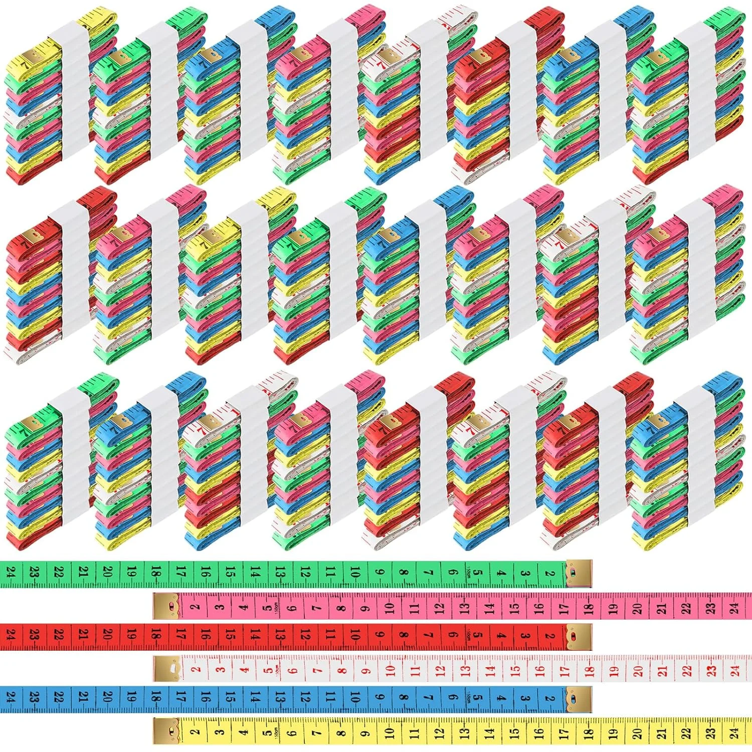 200 عدد متر خیاطی نرم، متر نواری وینیل برای اندازه گیری بدن، خط کش نواری انعطاف پذیر برای کاهش وزن، خیاطی پارچه، اندازه گیری لباس، مقیاس دوگانه 150 سانتی متر / 60 اینچ، صورتی، زرد، آبی، قرمز 200 عدد متر خیاطی نرم، متر نواری وینیل برای اندازه گیری بدن، خط کش نواری انعطاف پذیر برای کاهش وزن، خیاطی پارچه، اندازه گیری لباس، مقیاس دوگانه 150 سانتی متر / 60 اینچ، صورتی، زرد، آبی، قرمز