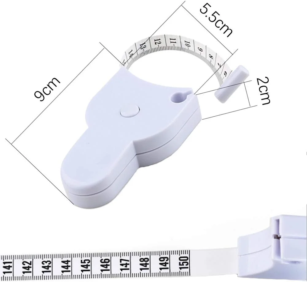 نوار اندازه گیری بدن NA، 2 عددی، سفید، دو طرفه، جمع شونده، ابزار اندازه گیری بدن برای خیاطی و پارچه نوار اندازه گیری بدن NA، 2 عددی، سفید، دو طرفه، جمع شونده، ابزار اندازه گیری بدن برای خیاطی و پارچه