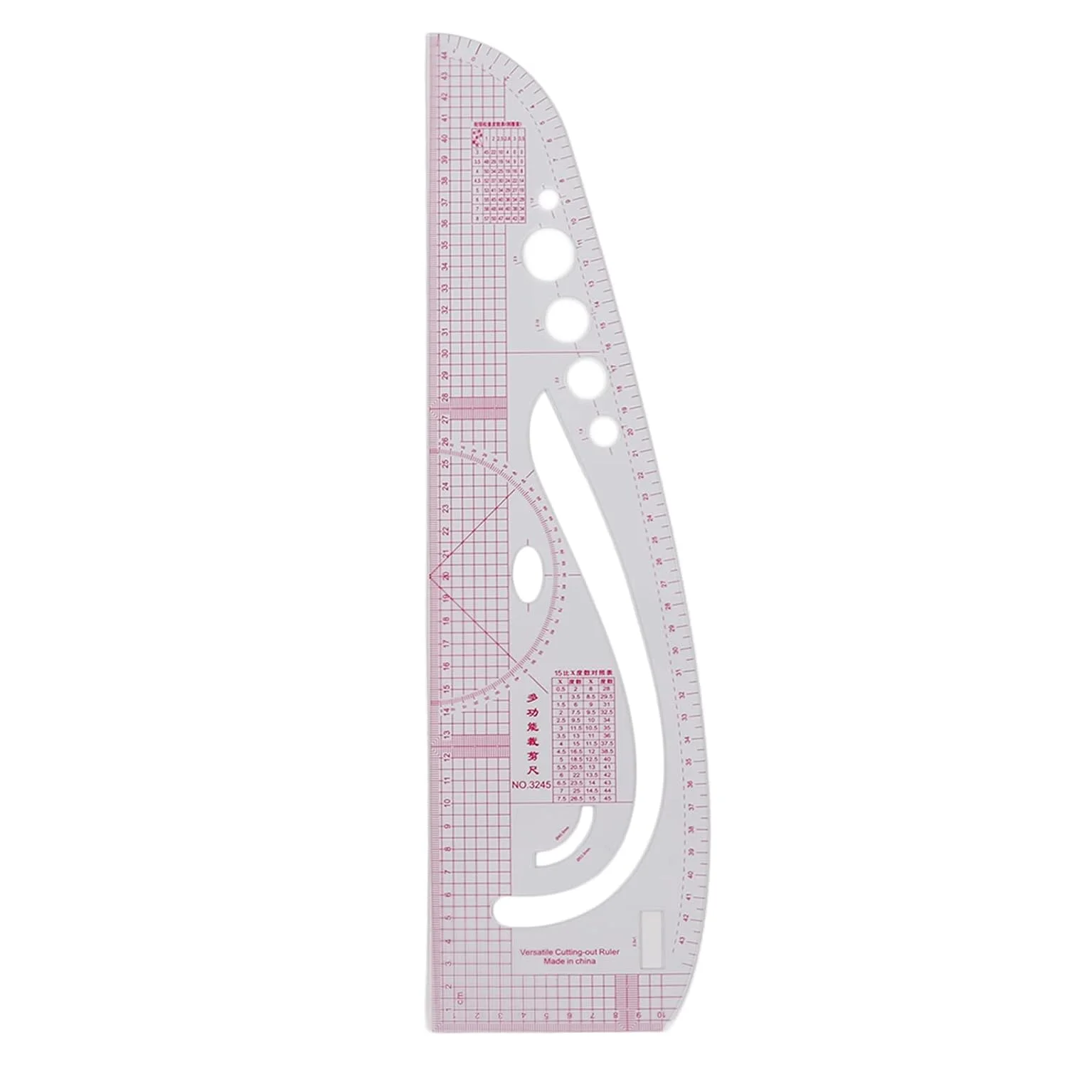 خط کش خیاطی حرفه ای NOENNULL 3245 - خط کش اندازه گیری چند منظوره پلاستیکی شفاف با دقت بالا برای طراحی لباس، خیاطی و دوخت - ابزار طراحی مد خط کش خیاطی حرفه ای NOENNULL 3245 - خط کش اندازه گیری چند منظوره پلاستیکی شفاف با دقت بالا برای طراحی لباس، خیاطی و دوخت - ابزار طراحی مد