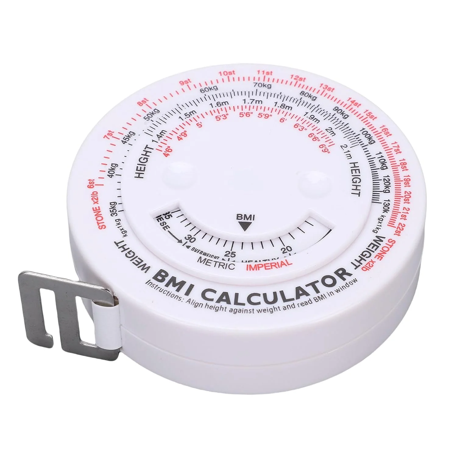 متر نواری دور کمر NOENNULL با ماشین حساب BMI و نوار اندازه گیری جمع شونده رنگارنگ 1.5 متری برای اندازه گیری بدن متر نواری دور کمر NOENNULL با ماشین حساب BMI و نوار اندازه گیری جمع شونده رنگارنگ 1.5 متری برای اندازه گیری بدن