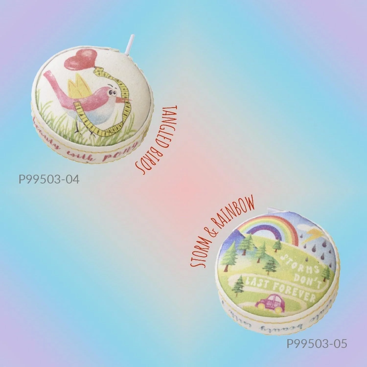 متر خیاطی پونی طرح طوفان و رنگین کمان 200 سانتی متری - 1 عدد