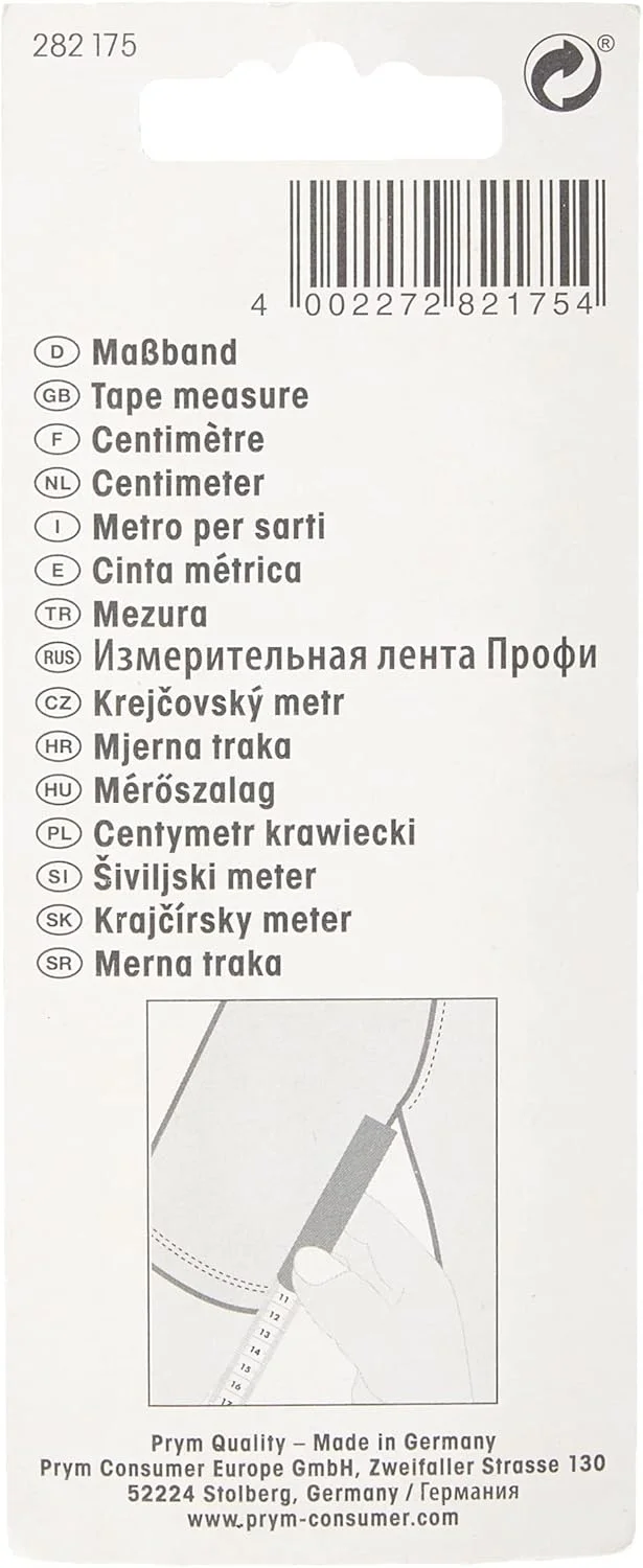 متر خیاطی پریم، ترکیب پلی استر، زرد، 14 x 5.7 x 1.7 سانتی متر