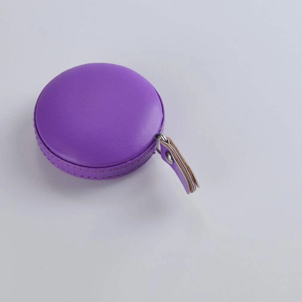 متر نواری جمع شونده با قاب چرمی گرد، 1 متری، نوار اندازه گیری نرم، ابزار اندازه گیری جیبی برای خیاطی، پارچه، خیاطی، بنفش متر نواری جمع شونده با قاب چرمی گرد، 1 متری، نوار اندازه گیری نرم، ابزار اندازه گیری جیبی برای خیاطی، پارچه، خیاطی، بنفش