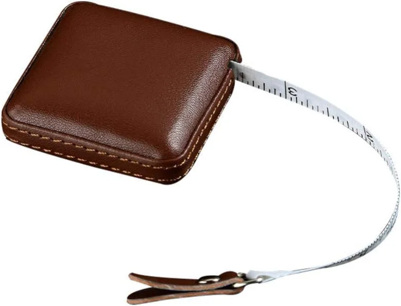 متر خیاطی جمع شونده با روکش چرمی PU، 1 متری / 40 اینچی، نوار اندازه گیری نرم برای خیاطی، دوخت، صنایع دستی، ابزار اندازه گیری پارچه - قهوه ای متر خیاطی جمع شونده با روکش چرمی PU، 1 متری / 40 اینچی، نوار اندازه گیری نرم برای خیاطی، دوخت، صنایع دستی، ابزار اندازه گیری پارچه - قهوه ای