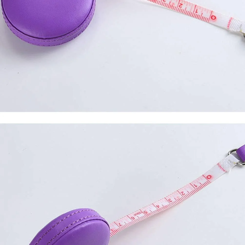 متر نواری جمع شونده با قاب چرمی گرد، 1 متری، نوار اندازه گیری نرم، ابزار اندازه گیری جیبی برای خیاطی، پارچه، خیاطی، بنفش متر نواری جمع شونده با قاب چرمی گرد، 1 متری، نوار اندازه گیری نرم، ابزار اندازه گیری جیبی برای خیاطی، پارچه، خیاطی، بنفش