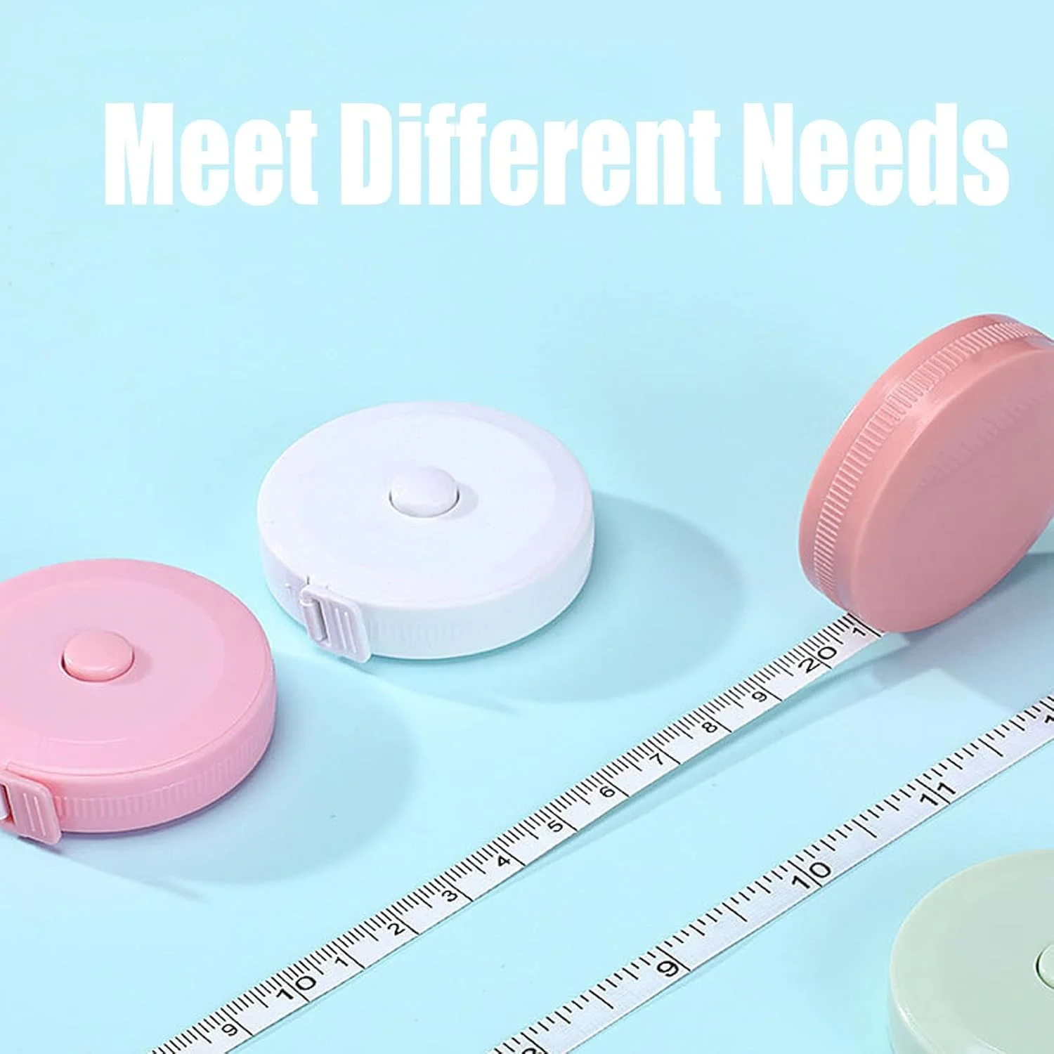 متر خیاطی نرم جمع شونده 1.5 متری 60 اینچی، متر نواری دو مقیاسی، برای اندازه گیری بدن، خیاطی، پارچه بافی، اندازه گیری های صنایع دستی خانگی (3 عدد B) متر خیاطی نرم جمع شونده 1.5 متری 60 اینچی، متر نواری دو مقیاسی، برای اندازه گیری بدن، خیاطی، پارچه بافی، اندازه گیری های صنایع دستی خانگی (3 عدد B)