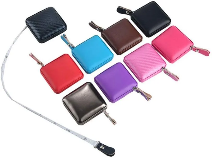 متر خیاطی جمع شونده با روکش چرمی PU، 1 متری / 40 اینچی، نوار اندازه گیری نرم برای خیاطی، دوخت، صنایع دستی، ابزار اندازه گیری پارچه - قهوه ای متر خیاطی جمع شونده با روکش چرمی PU، 1 متری / 40 اینچی، نوار اندازه گیری نرم برای خیاطی، دوخت، صنایع دستی، ابزار اندازه گیری پارچه - قهوه ای