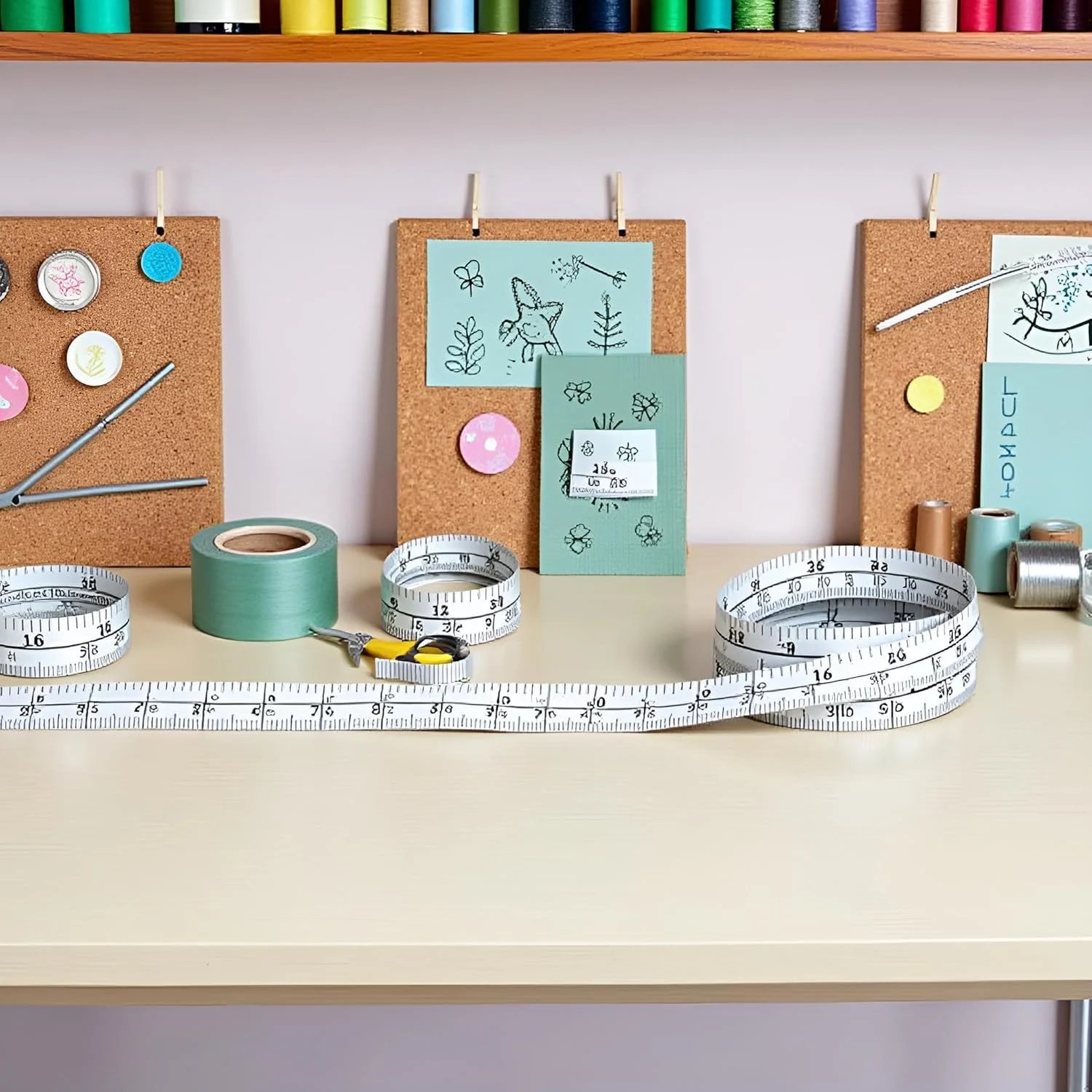 متر خیاطی نقره ای Seadiquiet طول 150 سانتی متر، مناسب برای اندازه گیری بدن، خیاطی و دوخت و دوز، نوار اندازه گیری نرم چسبی متر خیاطی نقره ای Seadiquiet طول 150 سانتی متر، مناسب برای اندازه گیری بدن، خیاطی و دوخت و دوز، نوار اندازه گیری نرم چسبی