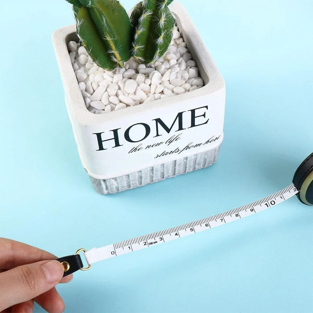 سیادی کویت 1 عدد متر خیاطی فانتزی مینی، ابزار خیاطی قدیمی نرم و قابل حمل با قابلیت جمع شدن، متر خیاطی، متر و خط کش (سفید 1.5 متری)