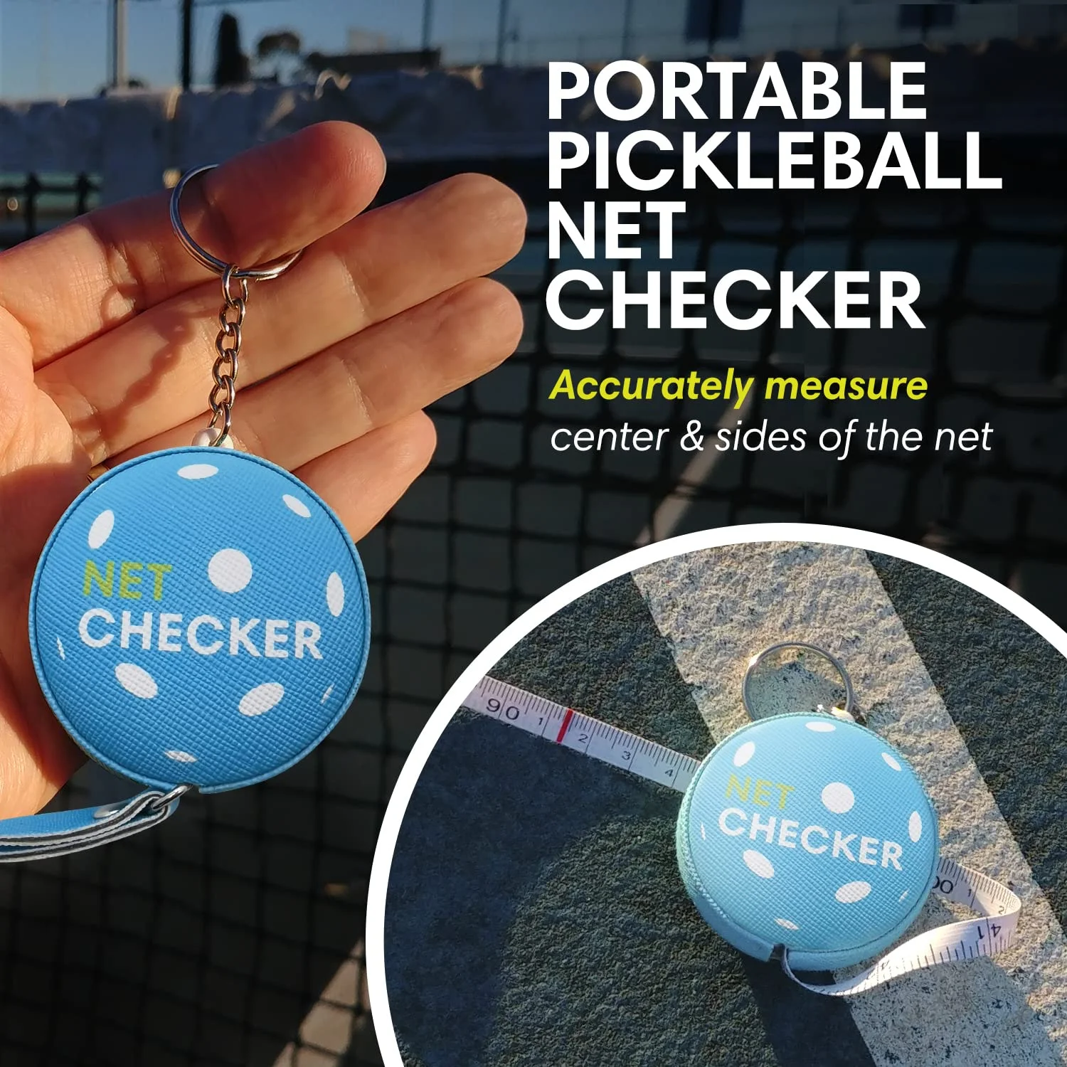 نوار اندازه گیری ارتفاع تور پیکلبال و جاکلیدی Scoring Right (آبی) نوار اندازه گیری ارتفاع تور پیکلبال و جاکلیدی Scoring Right (آبی)