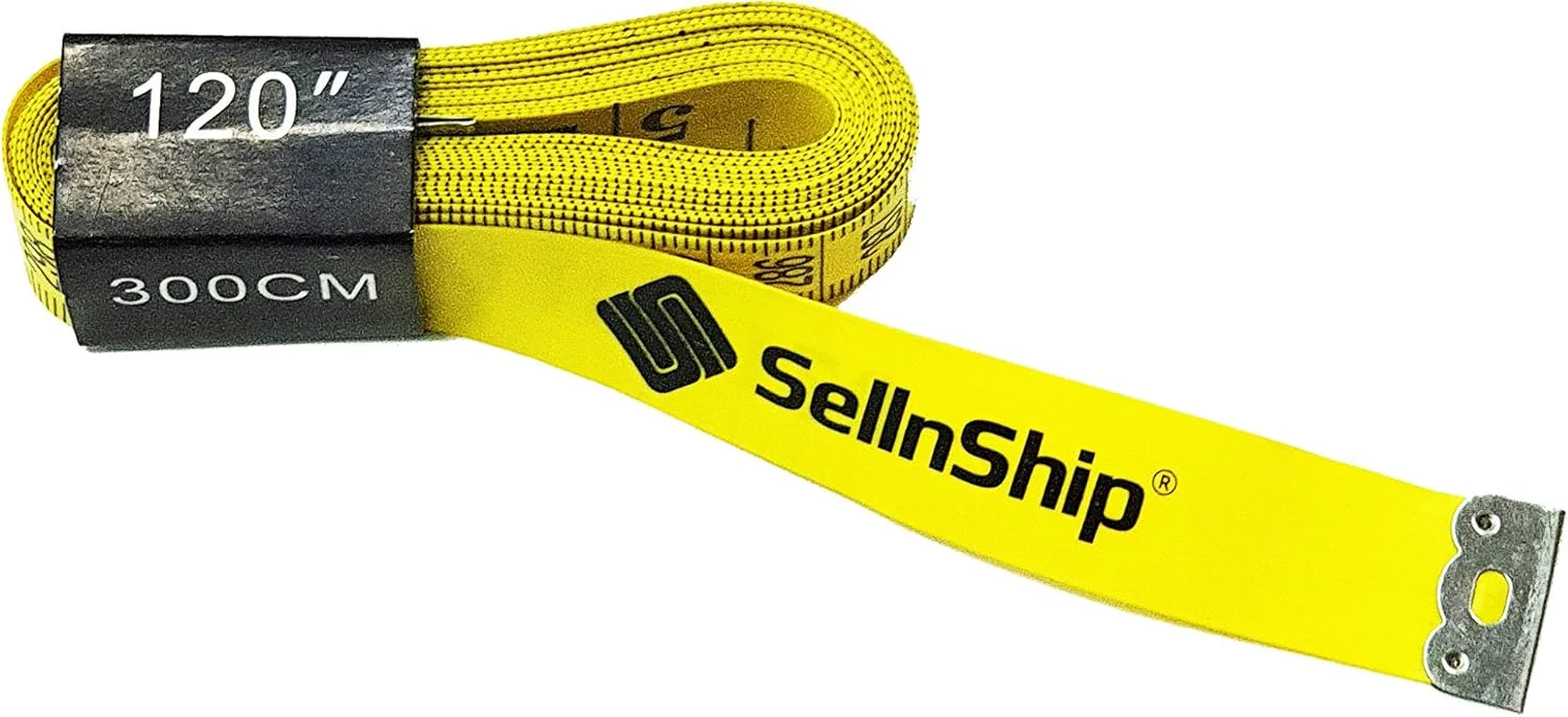 نوار اندازه گیری خیاطی نرم و انعطاف پذیر فایبرگلاس SellnShip، 300 سانتی متر، مقیاس خط کش 120 اینچی (زرد، 1 عدد) نوار اندازه گیری خیاطی نرم و انعطاف پذیر فایبرگلاس SellnShip، 300 سانتی متر، مقیاس خط کش 120 اینچی (زرد، 1 عدد)