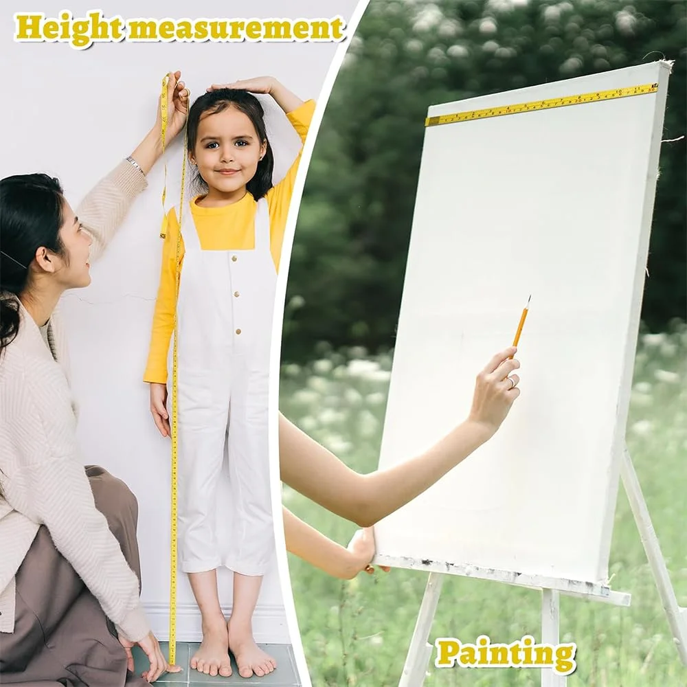 2 عدد نوار اندازه گیری خود چسب فولادی زرد، نوار اندازه گیری امپریال و متریک 200 سانتی متری، برچسب خط کش نوار اندازه گیری از چپ به راست و راست به چپ، برای میز کار، نجاری، اره و طراحی 2 عدد نوار اندازه گیری خود چسب فولادی زرد، نوار اندازه گیری امپریال و متریک 200 سانتی متری، برچسب خط کش نوار اندازه گیری از چپ به راست و راست به چپ، برای میز کار، نجاری، اره و طراحی