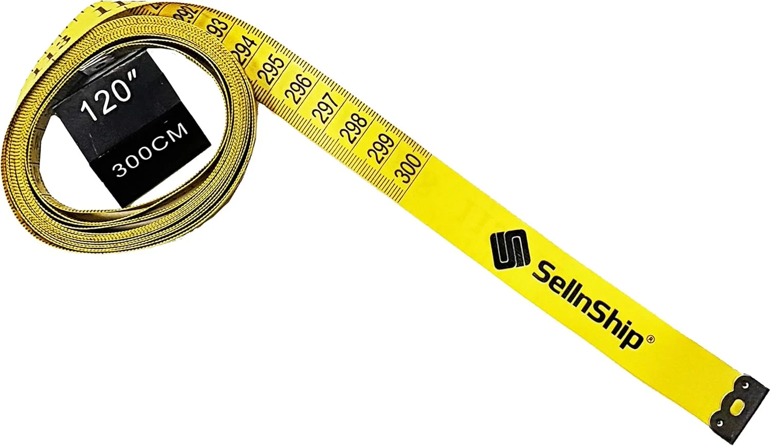 نوار اندازه گیری خیاطی نرم و انعطاف پذیر فایبرگلاس SellnShip، 300 سانتی متر، مقیاس خط کش 120 اینچی (زرد، 1 عدد) نوار اندازه گیری خیاطی نرم و انعطاف پذیر فایبرگلاس SellnShip، 300 سانتی متر، مقیاس خط کش 120 اینچی (زرد، 1 عدد)