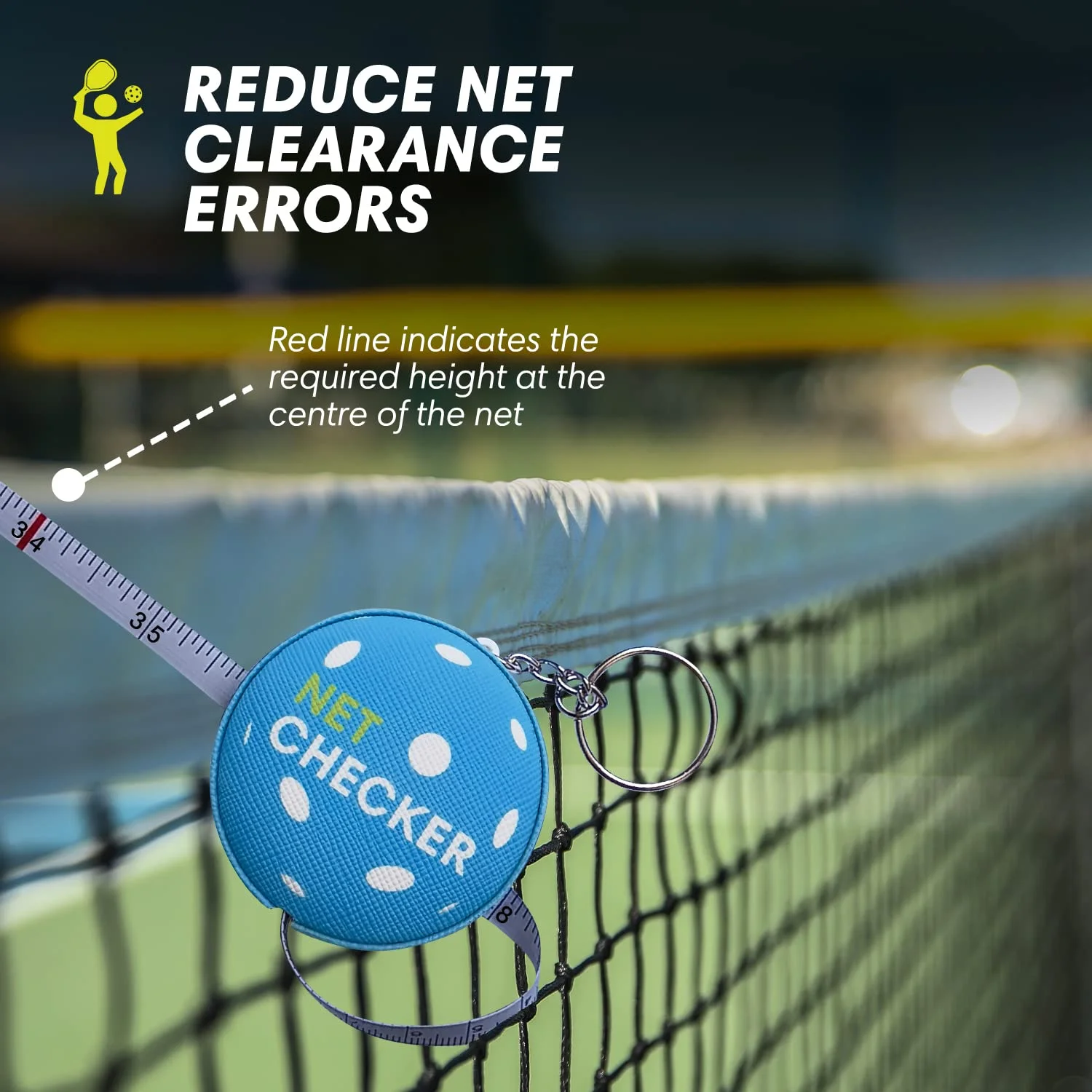 نوار اندازه گیری ارتفاع تور پیکلبال و جاکلیدی Scoring Right (آبی) نوار اندازه گیری ارتفاع تور پیکلبال و جاکلیدی Scoring Right (آبی)