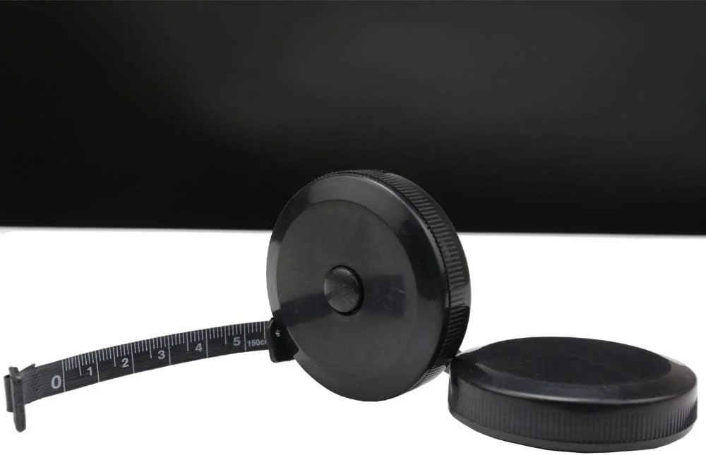 متر نواری مشکی 1.5 متری/60 اینچی Shandongmt دو طرفه جمع شونده ابزار ABS انعطاف پذیر مینی خیاطی نوار اندازه گیری 6JC83 (رنگ: مشکی)