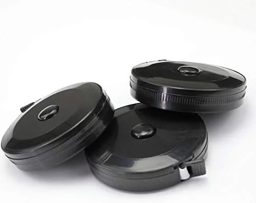 متر نواری مشکی 1.5 متری/60 اینچی Shandongmt دو طرفه جمع شونده ابزار ABS انعطاف پذیر مینی خیاطی نوار اندازه گیری 6JC83 (رنگ: مشکی)