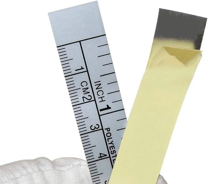 شاندونگmt 5 عدد نوار اندازه گیری کاغذی 90 سانتی متری نوار اندازه گیری اینچی ماشین خیاطی نوار اندازه گیری خود چسب برچسب خط کش ابزار خیاطی خانگی 6JC83