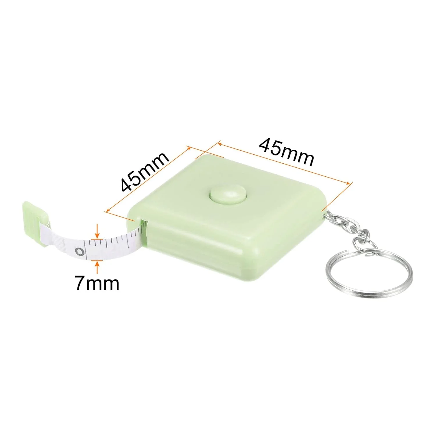 نوار اندازه گیری 2 عددی سورسیینگ مپ، 1.5 متری/60 اینچی، نوار خیاطی جمع شونده مربعی، سایز جیبی برای اندازه گیری بدن، پارچه، خیاطی و صنایع دستی، سبز