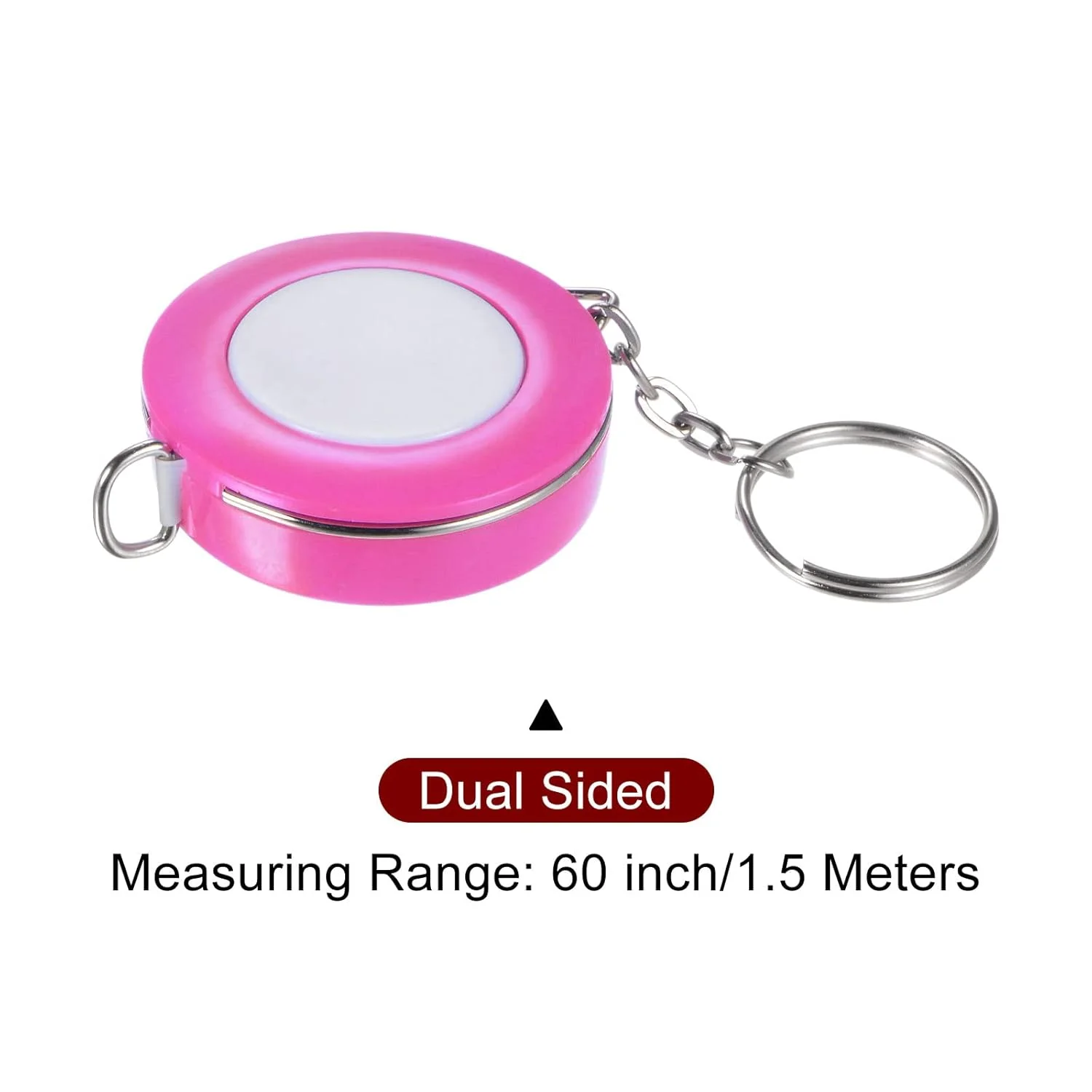 متر خیاطی 1.5 متری/60 اینچی جمع شونده سورسینگ مپ، سایز جیبی با جاکلیدی برای اندازه گیری بدن، پارچه، خیاطی و صنایع دستی، صورتی جیغ متر خیاطی 1.5 متری/60 اینچی جمع شونده سورسینگ مپ، سایز جیبی با جاکلیدی برای اندازه گیری بدن، پارچه، خیاطی و صنایع دستی، صورتی جیغ