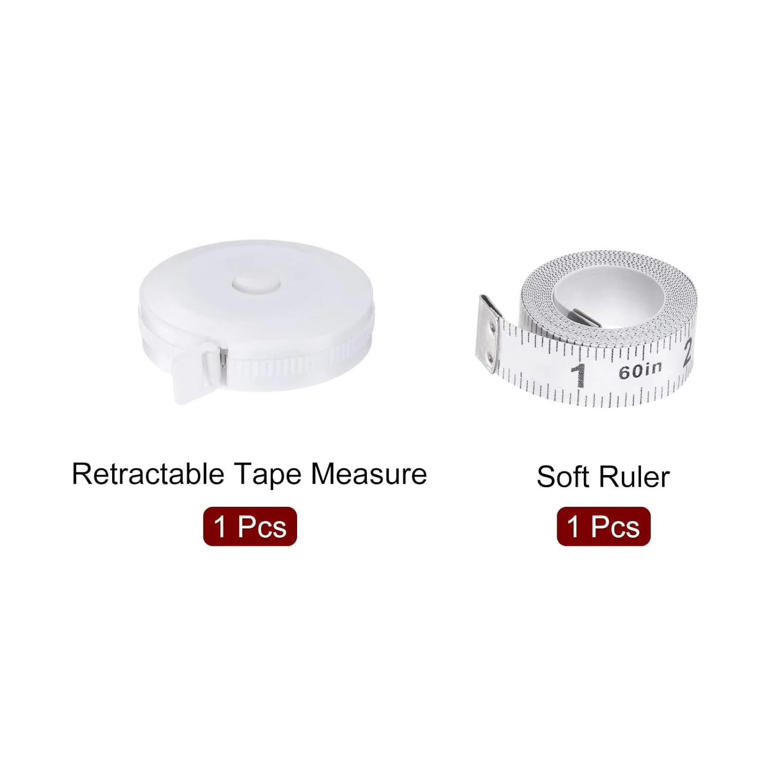 مجموعه 2 عددی متر خیاطی نرم سورسیینگ مپ، 200 سانتی متری، دو طرفه، جمع شونده، خط کش اندازه گیری برای پارچه، ابزار خیاطی، صورتی روشن و سفید مجموعه 2 عددی متر خیاطی نرم سورسیینگ مپ، 200 سانتی متری، دو طرفه، جمع شونده، خط کش اندازه گیری برای پارچه، ابزار خیاطی، صورتی روشن و سفید