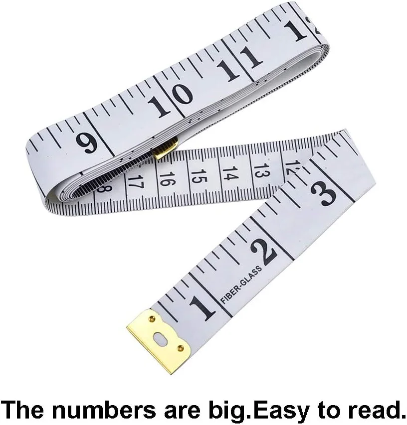 متر خیاطی نرم SumVibe با طول 300 سانتی متر/120 اینچ، متر پارچه ای برای خیاطی و اندازه گیری بدن، بسته 3 عددی سفید متر خیاطی نرم SumVibe با طول 300 سانتی متر/120 اینچ، متر پارچه ای برای خیاطی و اندازه گیری بدن، بسته 3 عددی سفید