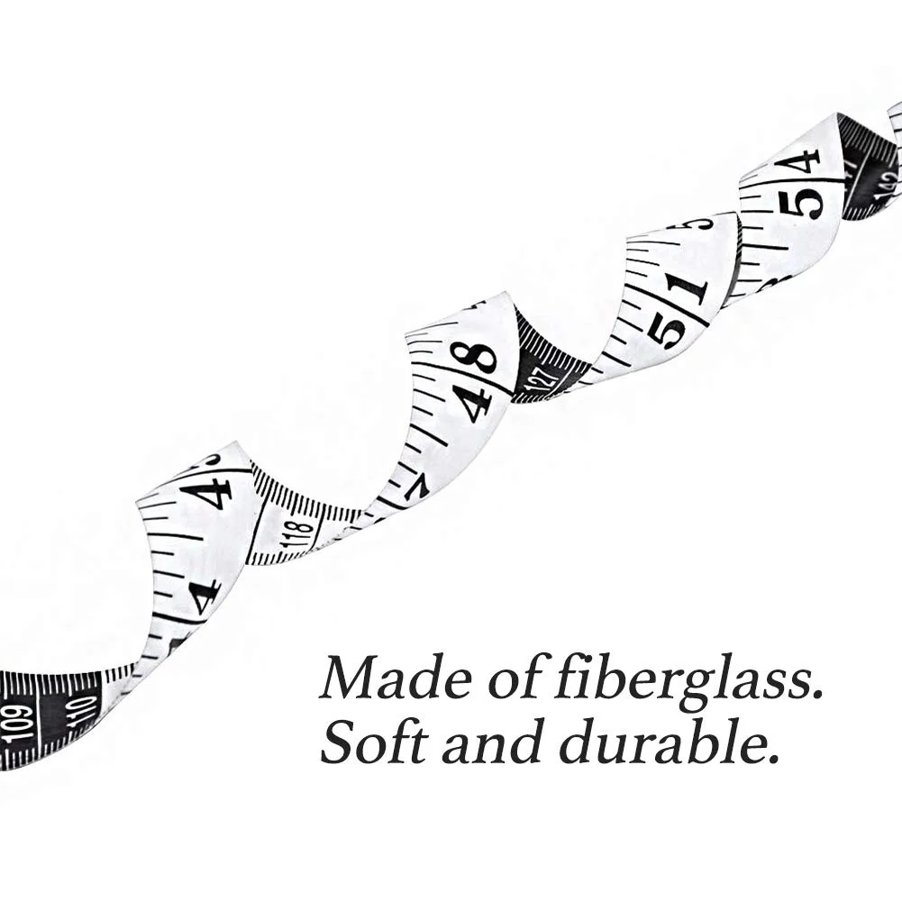 متر خیاطی نرم SumVibe، 200 سانتی متری/79 اینچی، متر جیبی برای اندازه گیری پارچه خیاطی، بسته 2 عددی سفید متر خیاطی نرم SumVibe، 200 سانتی متری/79 اینچی، متر جیبی برای اندازه گیری پارچه خیاطی، بسته 2 عددی سفید