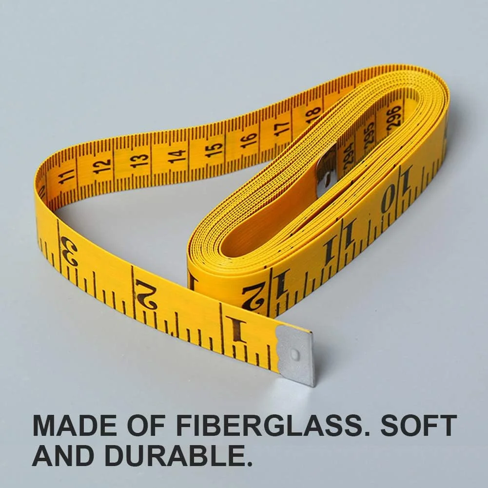 متر خیاطی نرم SumVibe، 300 سانتی متر/120 اینچ، متر جیبی برای خیاطی، اندازه گیری پارچه و بدن، بسته 3 عددی زرد متر خیاطی نرم SumVibe، 300 سانتی متر/120 اینچ، متر جیبی برای خیاطی، اندازه گیری پارچه و بدن، بسته 3 عددی زرد