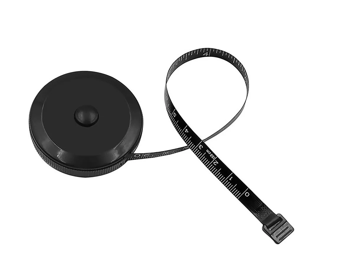 متر خیاطی تزویق برای اندازه گیری اعضای بدن، متر نواری جمع شونده برای پارچه، خیاطی، پارچه ها و صنایع دستی، متر کوچک دکمه دار