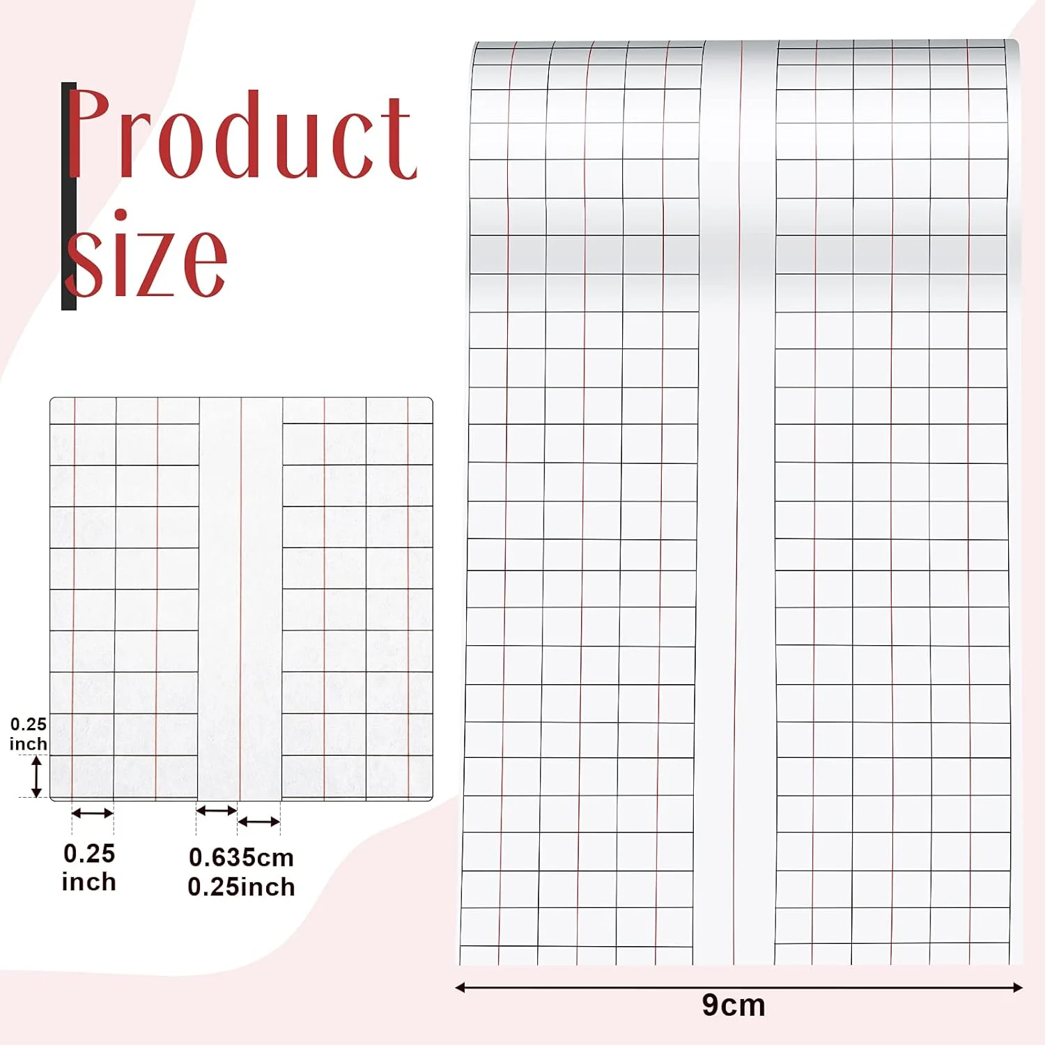 نوار خط کش مستقیم خیاطی Tenare، نوار چسبی خط کش خیاطی، نوار خط کش اندازه گیری واشی، نوار راهنمای درز جداشدنی، لوازم جانبی خیاطی برای کاردستی خیاطی