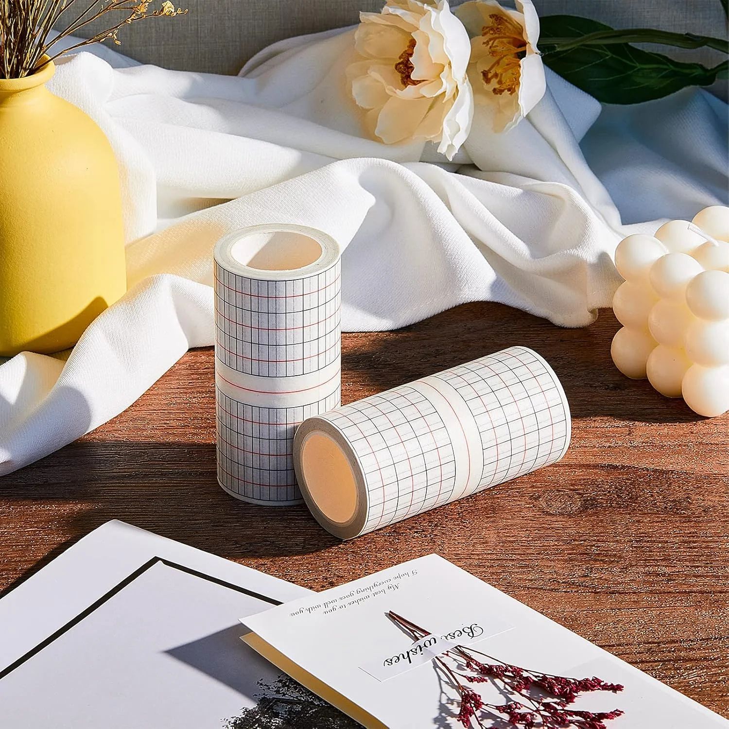 نوار خط کش مستقیم خیاطی Tenare، نوار چسبی خط کش خیاطی، نوار خط کش اندازه گیری واشی، نوار راهنمای درز جداشدنی، لوازم جانبی خیاطی برای کاردستی خیاطی