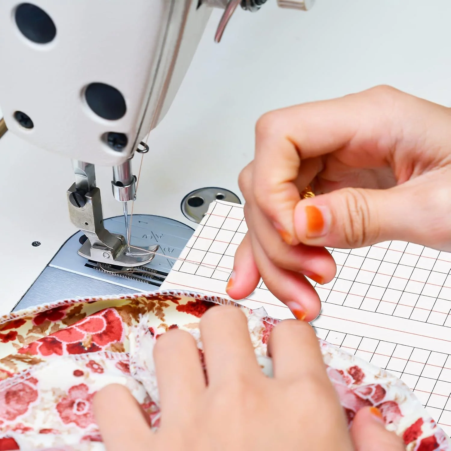 نوار خط کش مستقیم خیاطی Tenare، نوار چسبی خط کش خیاطی، نوار خط کش اندازه گیری واشی، نوار راهنمای درز جداشدنی، لوازم جانبی خیاطی برای کاردستی خیاطی