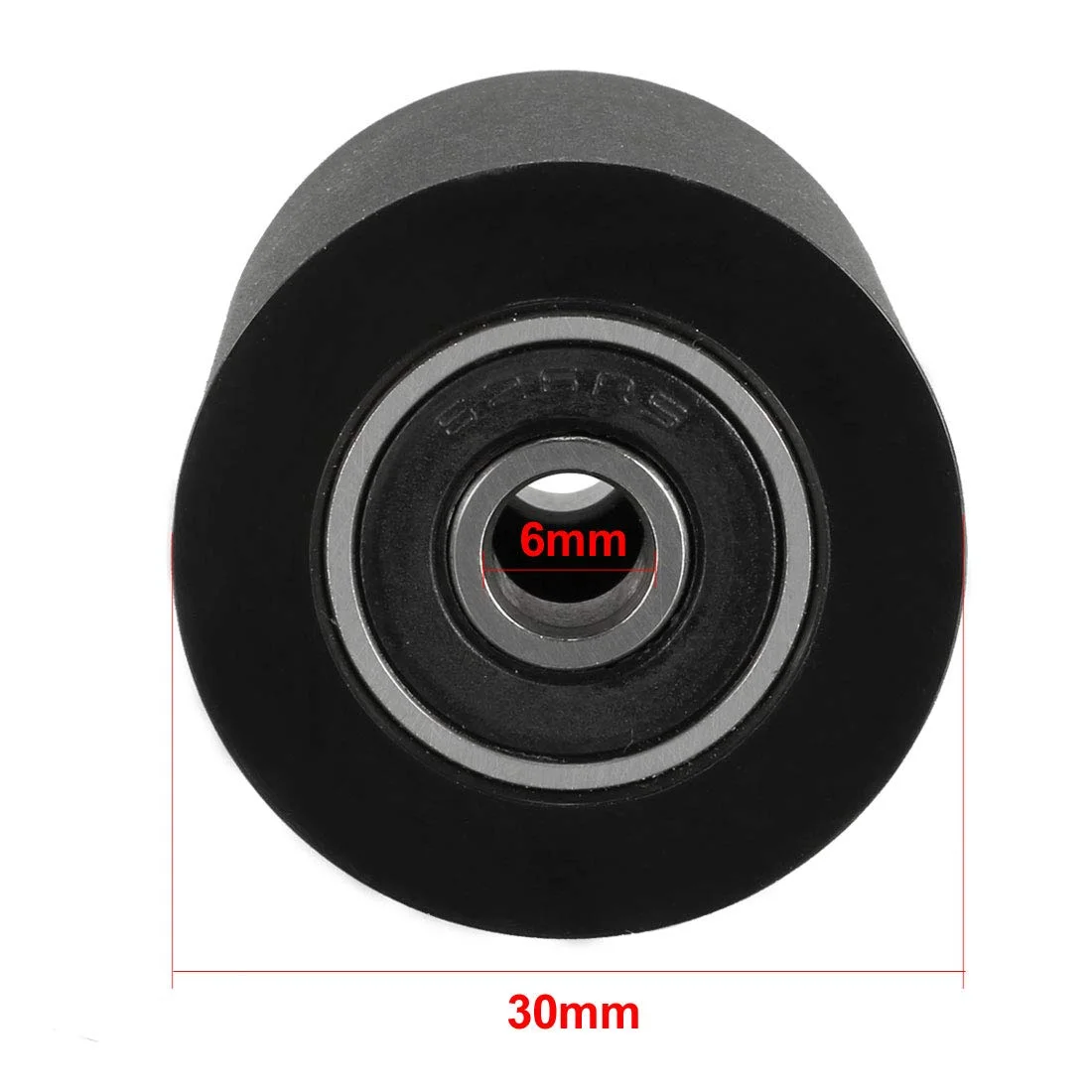 غلطک هرزگرد بلبرینگ uxcell 6x30x30mm قرقره چرخ تسمه نقاله کشویی مشکی