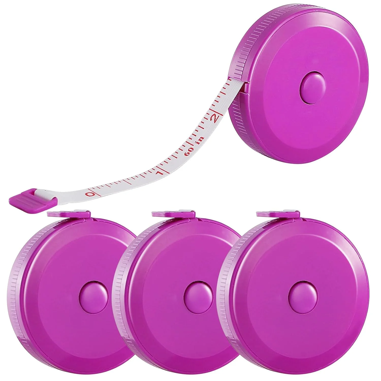 متر خیاطی نرم و جمع شونده xunhewi بسته 4 عددی، 150 سانتی متر/60 اینچ، متر نواری دو طرفه بنفش برای اندازه گیری بدن، خیاطی، پارچه، بافندگی، اندازه گیری صنایع دستی خانگی متر خیاطی نرم و جمع شونده xunhewi بسته 4 عددی، 150 سانتی متر/60 اینچ، متر نواری دو طرفه بنفش برای اندازه گیری بدن، خیاطی، پارچه، بافندگی، اندازه گیری صنایع دستی خانگی