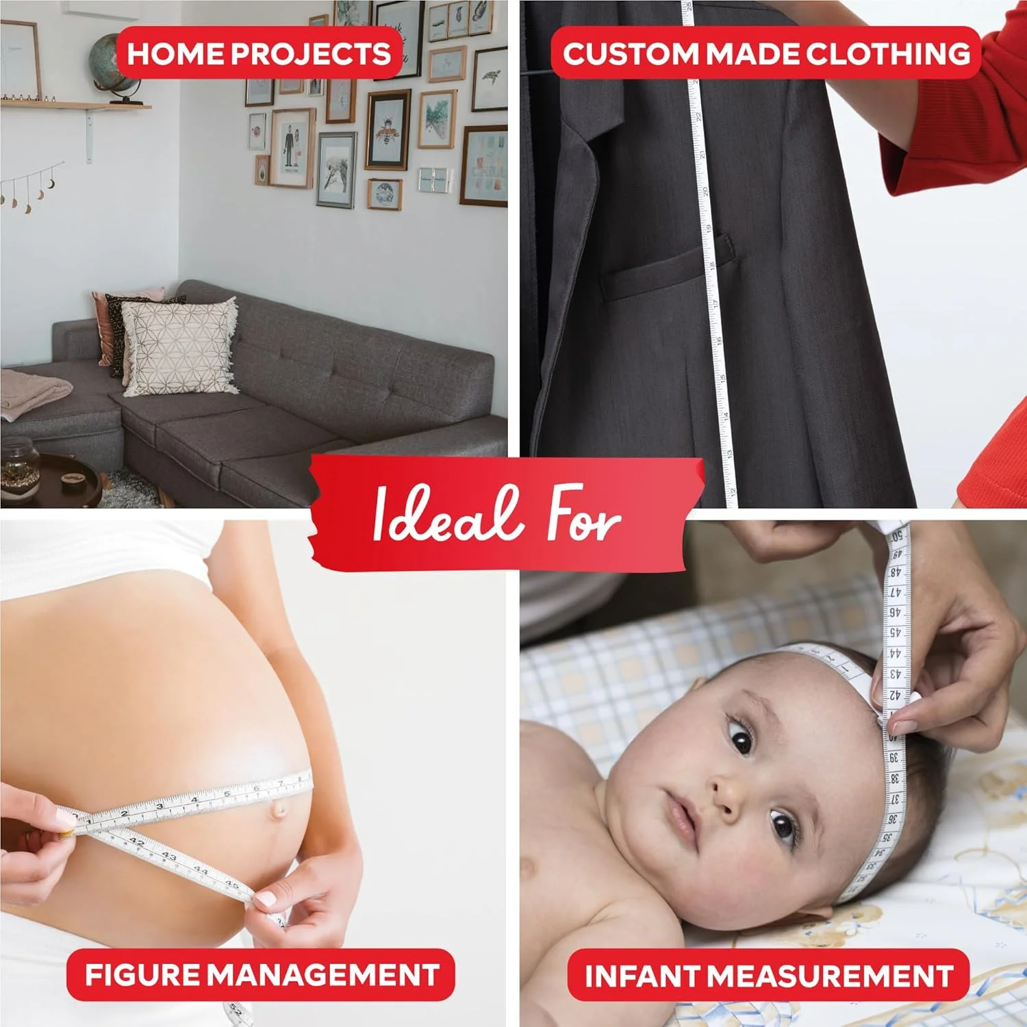 متر خیاطی جمع شونده XFasten، بسته 3 عددی متر 1.5 متری 60 اینچی برای خیاطی، بافندگی، قلاب بافی، متر اندازه گیری دور کمر برای کاهش وزن، متر جیبی کوچک قرمز برای بدن متر خیاطی جمع شونده XFasten، بسته 3 عددی متر 1.5 متری 60 اینچی برای خیاطی، بافندگی، قلاب بافی، متر اندازه گیری دور کمر برای کاهش وزن، متر جیبی کوچک قرمز برای بدن