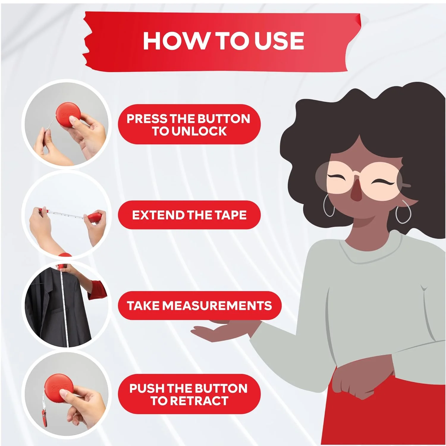 متر خیاطی جمع شونده XFasten، بسته 3 عددی متر 1.5 متری 60 اینچی برای خیاطی، بافندگی، قلاب بافی، متر اندازه گیری دور کمر برای کاهش وزن، متر جیبی کوچک قرمز برای بدن متر خیاطی جمع شونده XFasten، بسته 3 عددی متر 1.5 متری 60 اینچی برای خیاطی، بافندگی، قلاب بافی، متر اندازه گیری دور کمر برای کاهش وزن، متر جیبی کوچک قرمز برای بدن