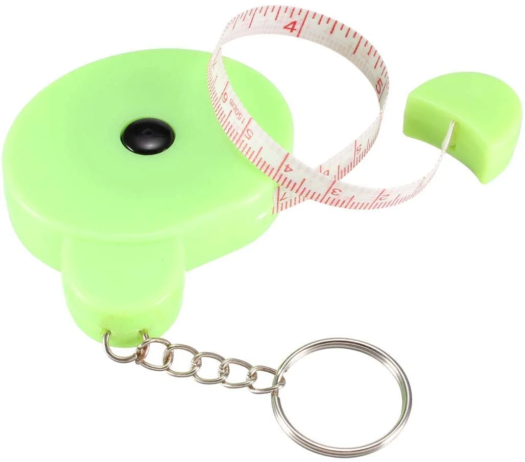 متر خیاطی جمع شونده 1.5 متری دو طرفه نرم XYWHPGV با طرح کارتونی سبز رنگ، مناسب برای اندازه گیری بدن و پارچه به همراه جاکلیدی متر خیاطی جمع شونده 1.5 متری دو طرفه نرم XYWHPGV با طرح کارتونی سبز رنگ، مناسب برای اندازه گیری بدن و پارچه به همراه جاکلیدی