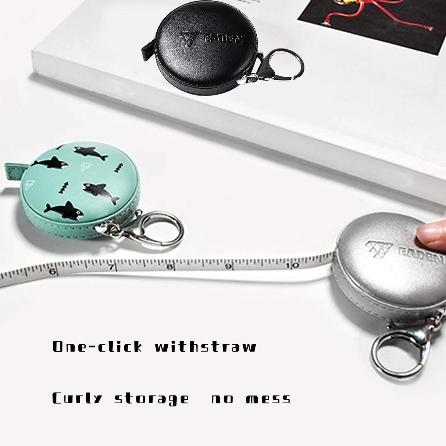 متر خیاطی ZIYUMI، 150 سانتی متری، مناسب خیاطی، اندازه گیری پارچه، اندازه گیری بدن، متر نواری نرم جمع شونده با جاکلیدی متر خیاطی ZIYUMI، 150 سانتی متری، مناسب خیاطی، اندازه گیری پارچه، اندازه گیری بدن، متر نواری نرم جمع شونده با جاکلیدی