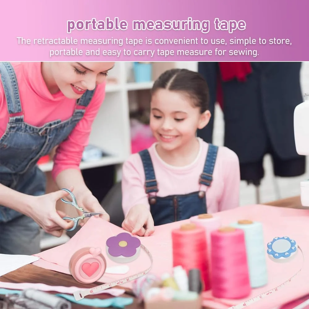 ZORZA 3 عدد متر نواری فانتزی جمع شونده قابل حمل دو طرفه مینی برای خیاطی، بدن، متر خیاطی (1.5 متر 60 اینچ) ZORZA 3 عدد متر نواری فانتزی جمع شونده قابل حمل دو طرفه مینی برای خیاطی، بدن، متر خیاطی (1.5 متر 60 اینچ)