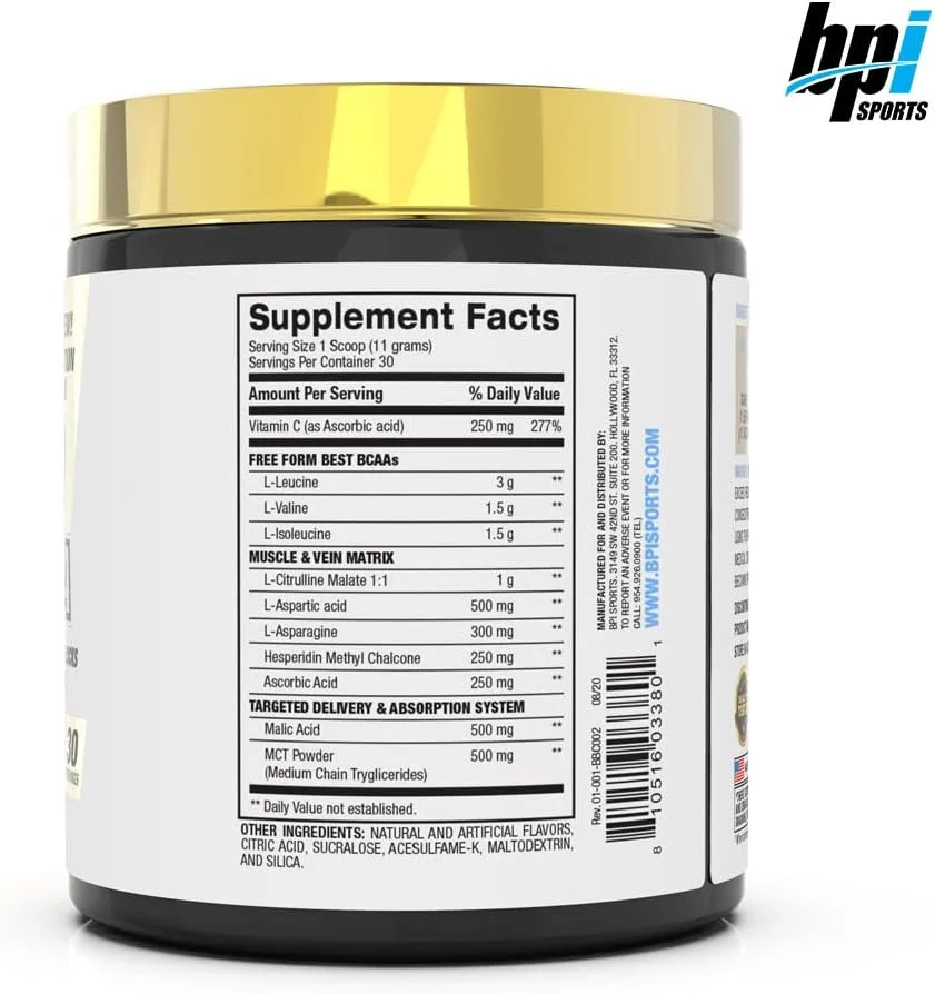 پودر بی سی ای ای BPI Sports Better Best BCAA - آمینو اسیدهای همه کاره، سیترولین و MCT - مکمل قبل از تمرین برای عضله سازی بدون چربی، ریکاوری عضلات و متابولیسم - 30 سروینگ 330 گرم (یخ هندوانه) پودر بی سی ای ای BPI Sports Better Best BCAA - آمینو اسیدهای همه کاره، سیترولین و MCT - مکمل قبل از تمرین برای عضله سازی بدون چربی، ریکاوری عضلات و متابولیسم - 30 سروینگ 330 گرم (یخ هندوانه)