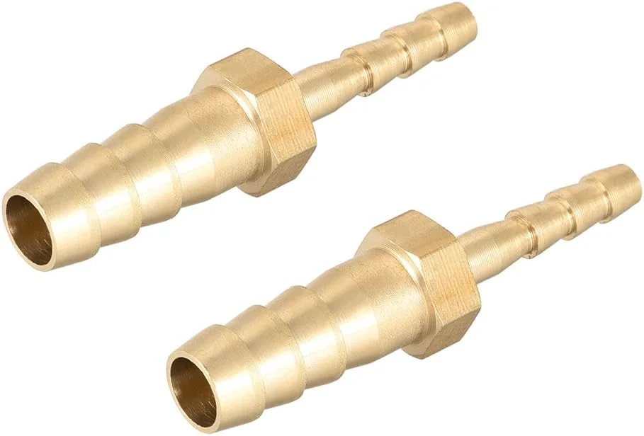 اتصال شیلنگ کاهنده برنجی uxcell، اتصالات مستقیم خاردار، آداپتور کوپلینگ 8 میلی متر × 4 میلی متر (2 عدد) a19091800ux0102 2
