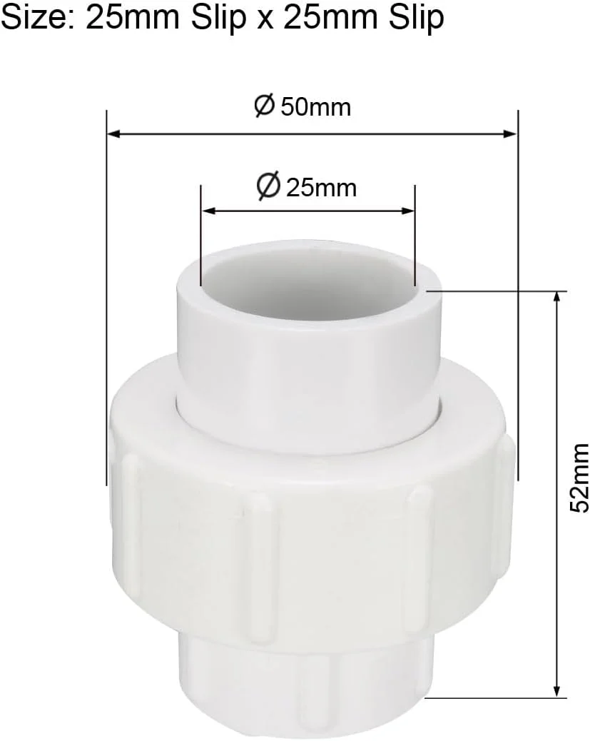 اتصال لوله PVC یوکسیل با قطر داخلی 25 میلی متر، اتصال سریع حلال سوکت