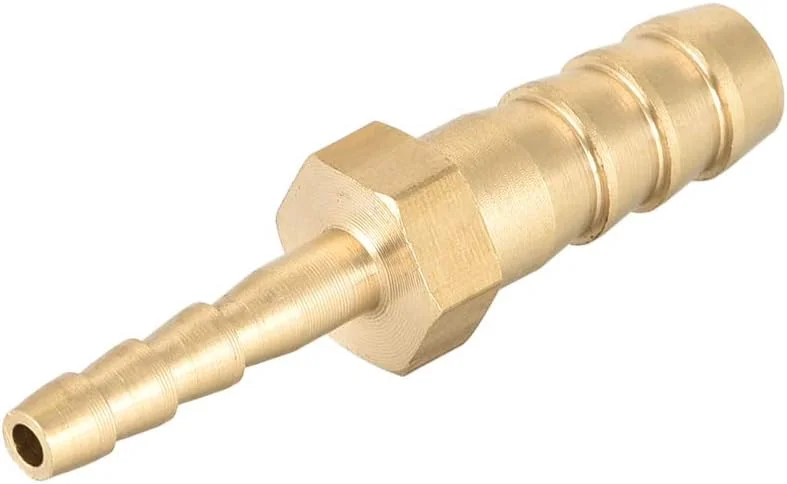 اتصال شیلنگ کاهنده برنجی uxcell، اتصالات مستقیم خاردار، آداپتور کوپلینگ 8 میلی متر × 4 میلی متر (2 عدد) a19091800ux0102 2