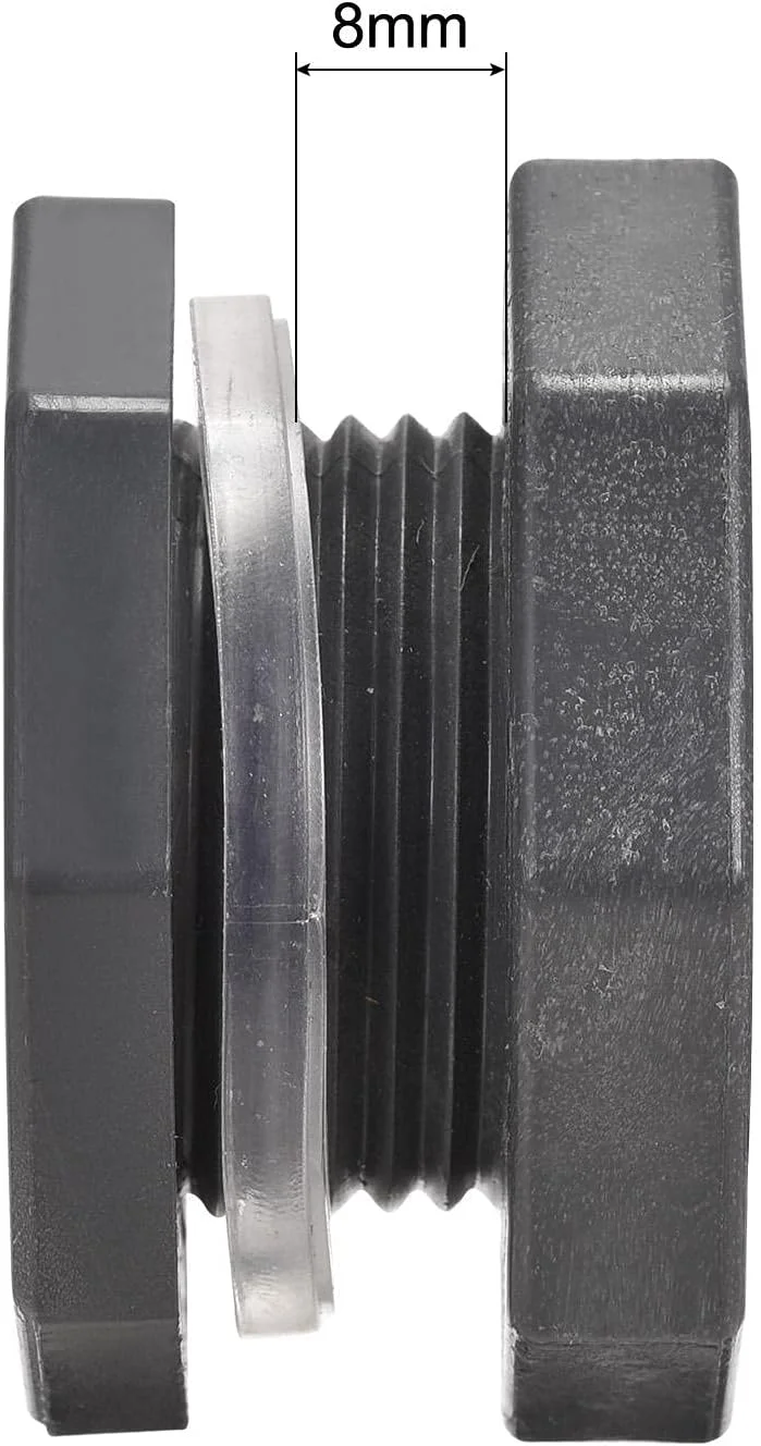 آداپتور مخزن فله PVC یوایکسل با اتصالات لوله رزوه ای G1/2 برای سطل های باران مخازن آب 1 ست