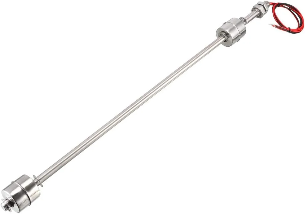 uxcell سوئیچ شناور دو توپی استیل ضد زنگ 420 میلی متر / 16.54 اینچ سنسور عمودی سطح آب مخزن